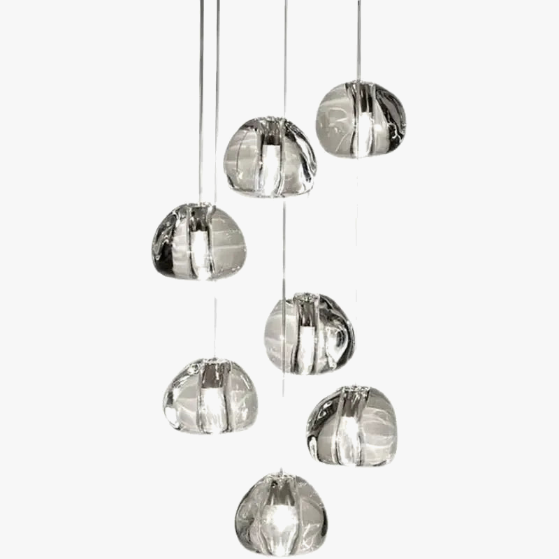 Crystal duplex rotating staircase chandelier for living room, dining room, villa, loft, and apartment