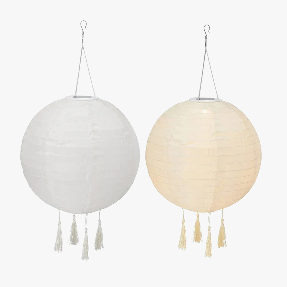25cm solar LED lantern waterproof outdoor hanging lamp – white light garden decoration