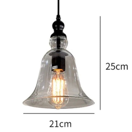 Coloured glass bell pendant light - vue 12 sur 11