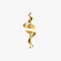 Polino modern metallic wavy LED wall light