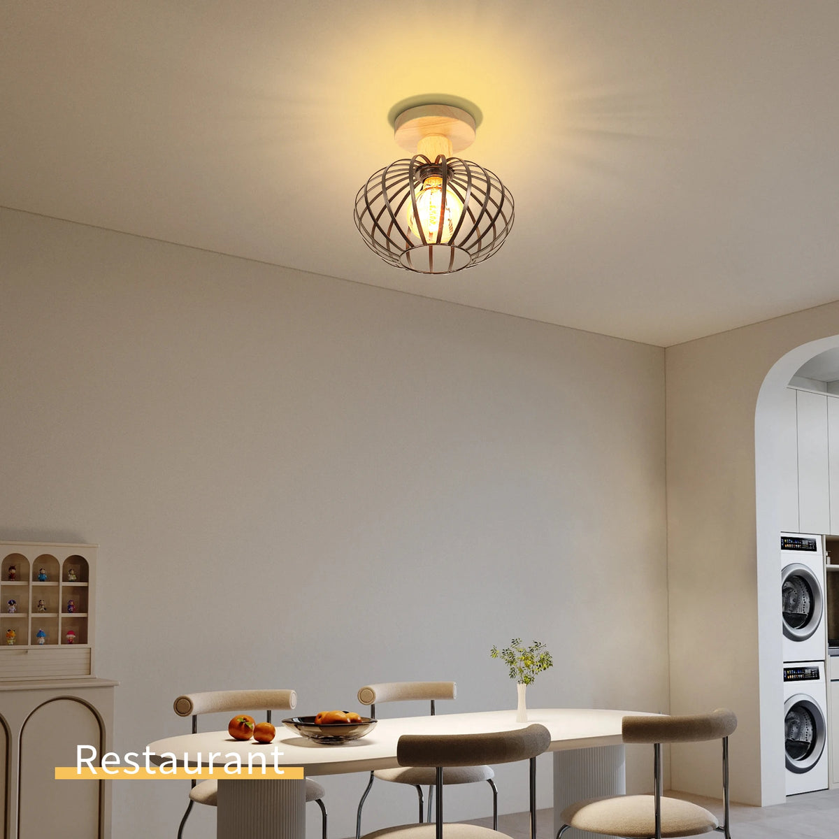 Nordic LED ceiling lights for indoor restaurant gallery and living room - vue 3 sur 7
