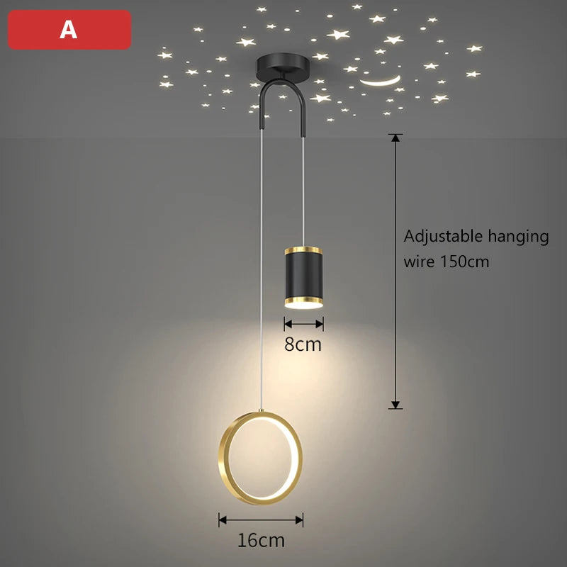 Modern LED pendant chandelier for decorative Nordic interiors