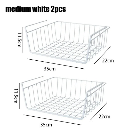 multifunctional perforated iron hanging storage basket - vue 17 sur 18