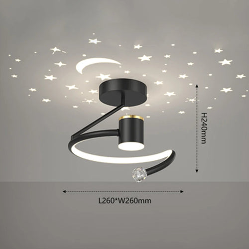 Modern LED ceiling light for indoor and outdoor decoration - vue 10 sur 10