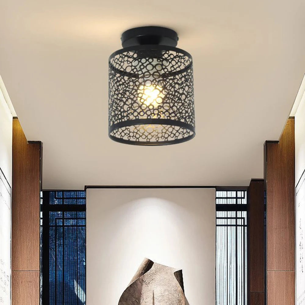 Nordic style wrought iron ceiling light for interior decoration