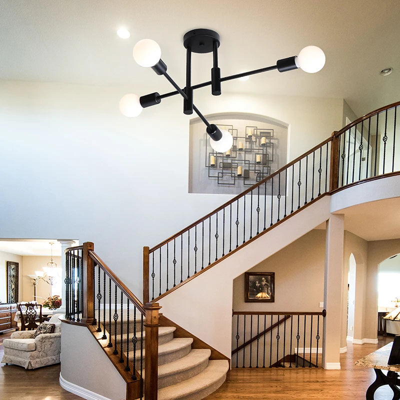 Nordic LED chandelier with creative simple luxury branches