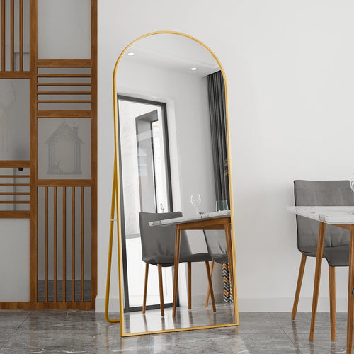 tempered glass tilting and wall-mounted standing mirror - vue 2 sur 6