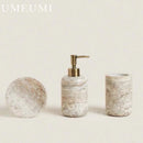 natural marble and travertine bathroom set