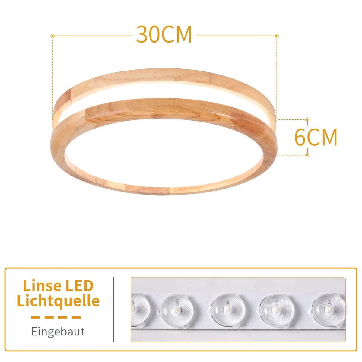 Modern surface mounted acrylic LED ceiling light - vue 12 sur 12