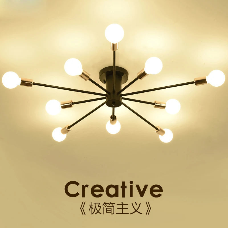 Modern industrial LED ceiling light nordic minimalist