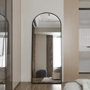 tempered glass tilting and wall-mounted standing mirror