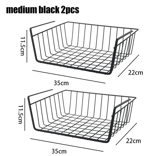 multifunctional perforated iron hanging storage basket - vue 16 sur 18
