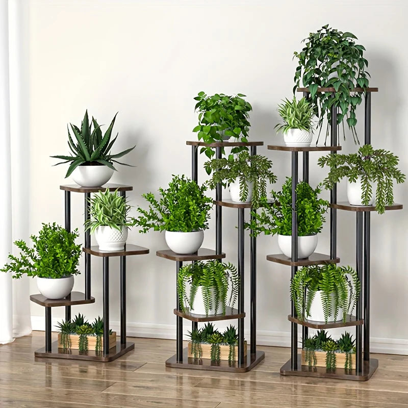 support en bois pour plantes et pots de fleurs intérieur - vue 5 sur 12