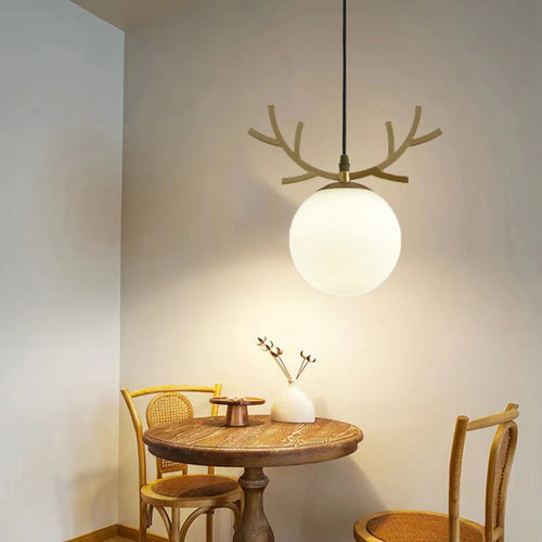 Vintage glass pendant light with modern gold finish - vue 2 sur 10