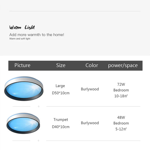 Smart LED ceiling light with remote control and adjustable brightness - vue 5 sur 8