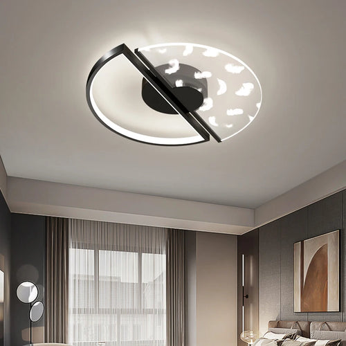 Modern LED ceiling light with dimmable function and unique design - vue 2 sur 14