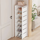 stackable and adjustable space-saving shoe organizer