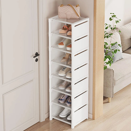 stackable and adjustable space-saving shoe organizer - vue 5 sur 15