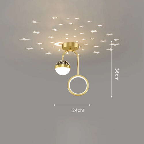 Modern LED ceiling light for indoor and outdoor decoration - vue 9 sur 10