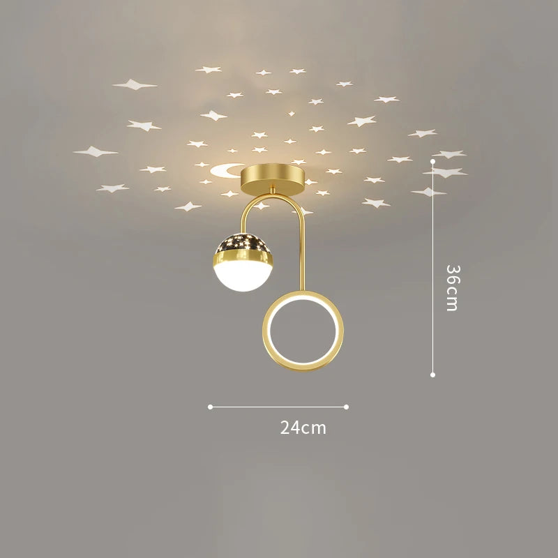 Modern LED ceiling light for indoor and outdoor decoration - vue 8 sur 10