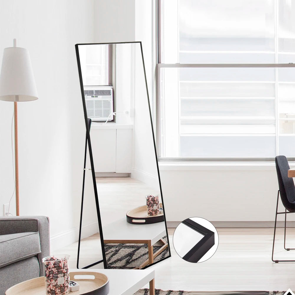vertical or inclined tempered glass floor mirror - vue 5 sur 5