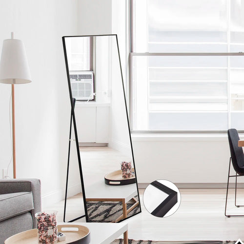 vertical or inclined tempered glass floor mirror - vue 5 sur 5
