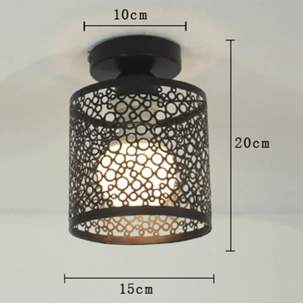 Nordic style wrought iron ceiling light for interior decoration