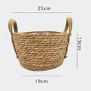 woven straw flower basket for indoor and outdoor decoration