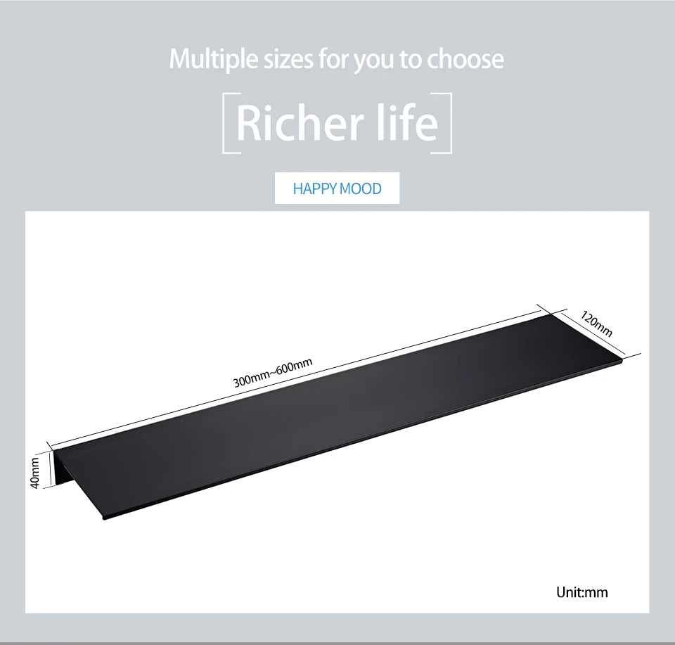 aluminum wall shelf for modern and practical storage - vue 3 sur 14