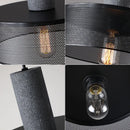 Industrial loft cement pendant lamps with wrought iron shade