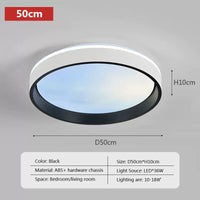 Smart LED ceiling light with remote control and adjustable brightness