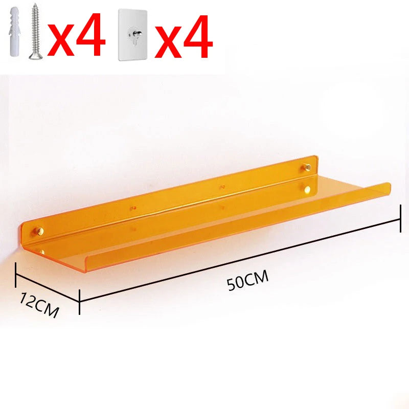 acrylic floating shelf for modern invisible storage