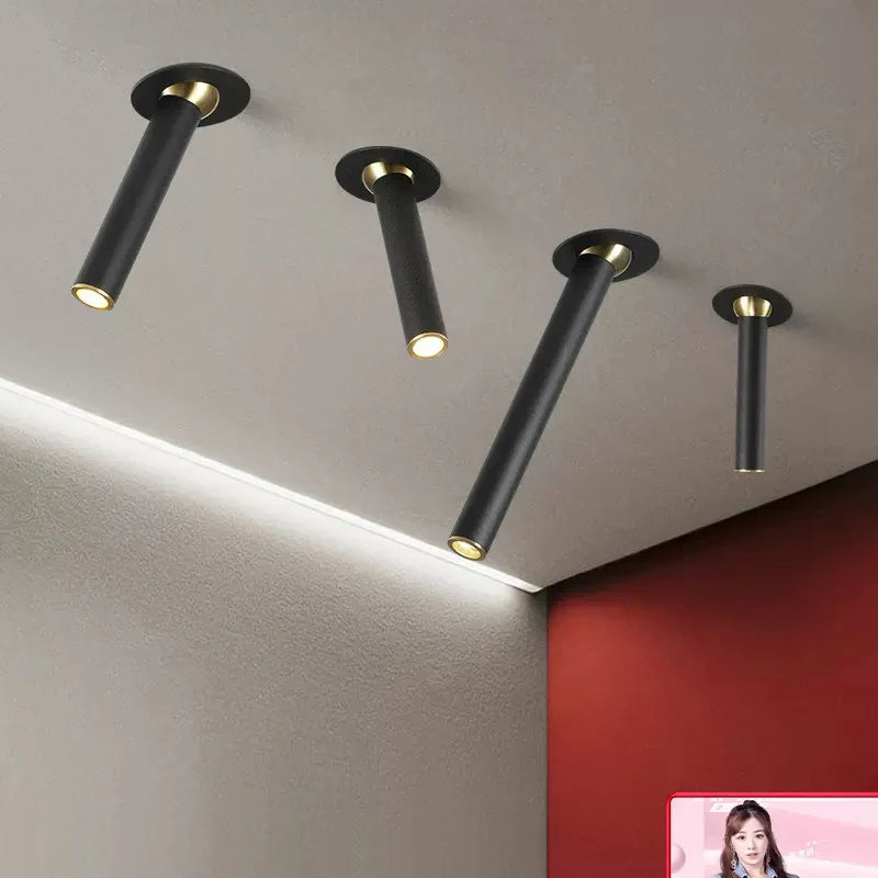 Recessed LED ceiling light with adjustable angle for indoor use