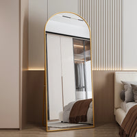 tempered glass tilting and wall-mounted standing mirror