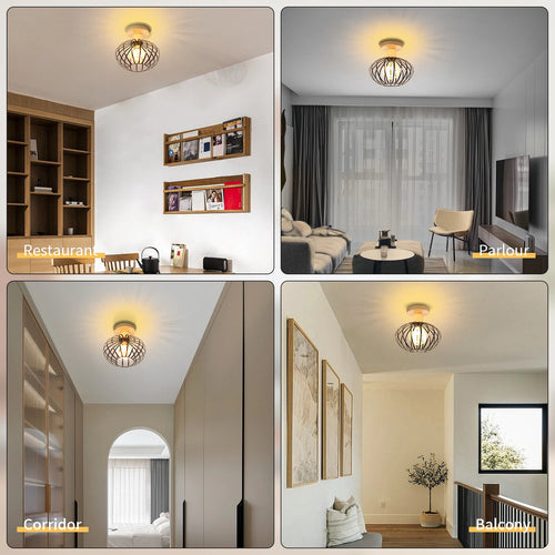 Nordic LED ceiling lights for indoor restaurant gallery and living room - vue 7 sur 7