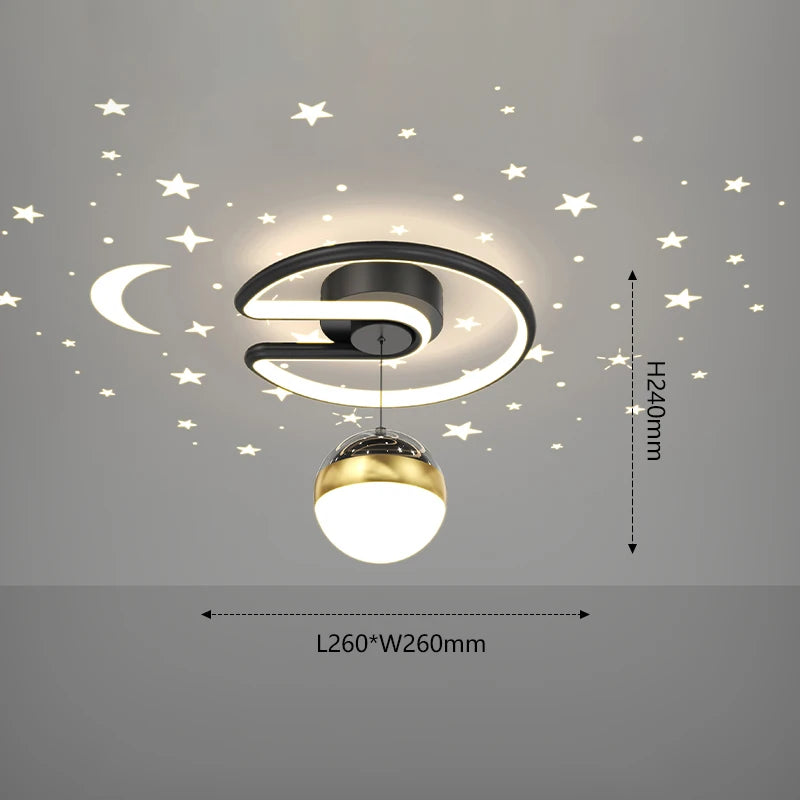 Modern LED ceiling light for indoor and outdoor decoration - vue 10 sur 10