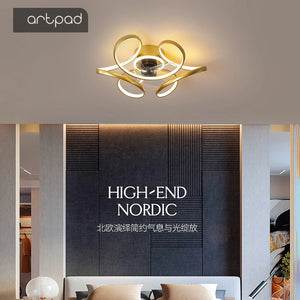 Modern LED ceiling light with energy-saving lighting and remote control