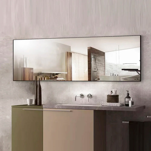 vertical or inclined tempered glass floor mirror - vue 2 sur 5