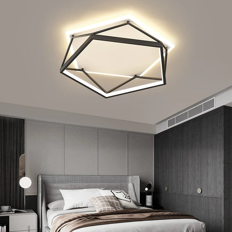 Modern square LED chandelier for decorative indoor lighting