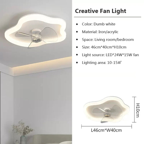 Minimalist Nordic ceiling light with LED and remote control - vue 11 sur 12