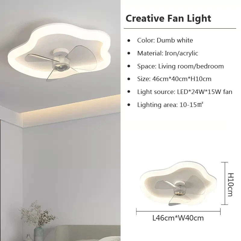 Minimalist Nordic ceiling light with LED and remote control - vue 11 sur 12