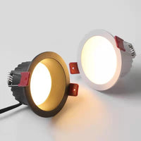 Round anti-glare LED recessed spotlights for indoor lighting