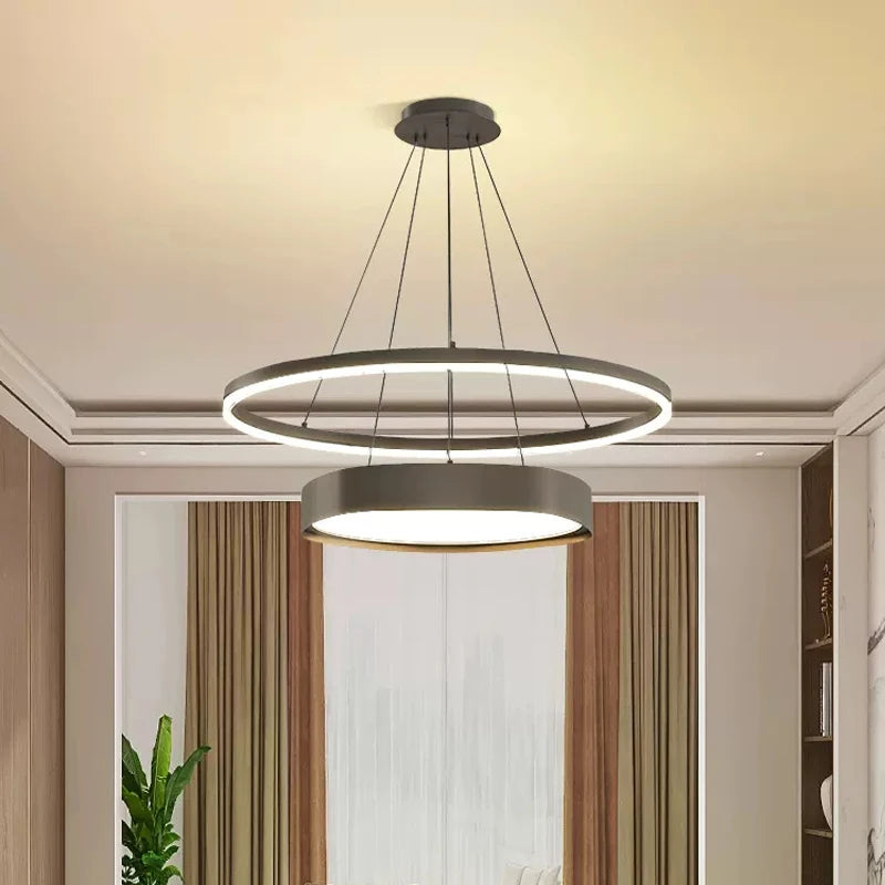 Modern nordic LED chandelier with creative simple design