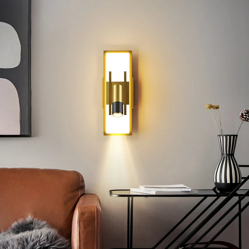 Modern LED wooden indoor wall light - vue 6 sur 11