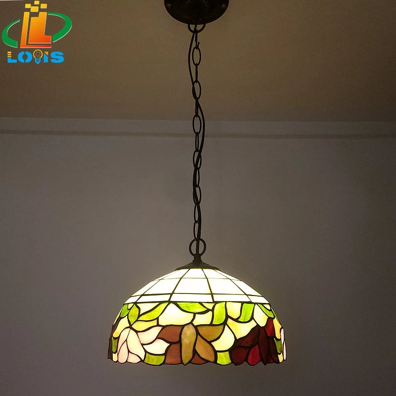 Begonia flower chandelier American style Tiffany lamp decorative lighting