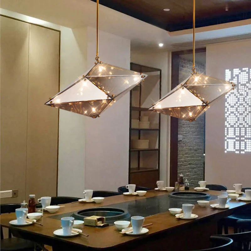 Luxurious modern style glass pendant light