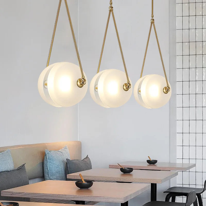 Nordic glass pendant light for loft and restaurant decor