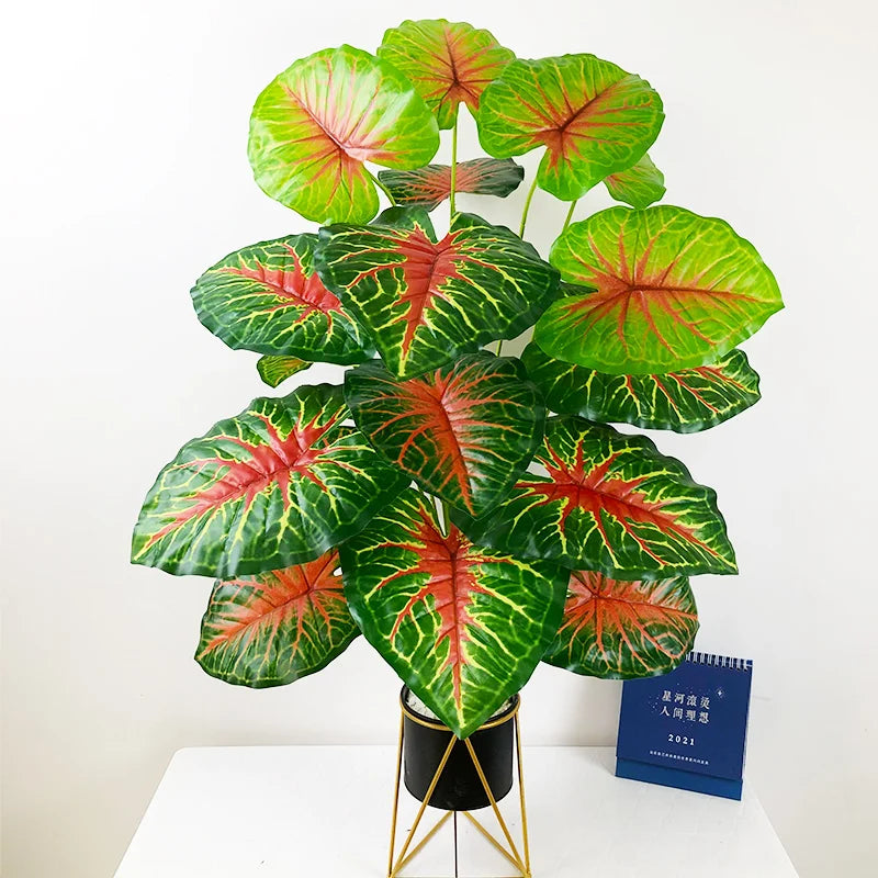 Artificial monstera plants with large leaves for indoor decoration