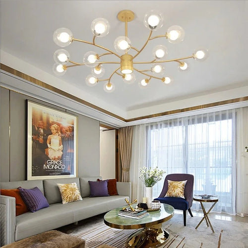 Nordic branch chandelier for minimalist indoor lighting - vue 4 sur 8