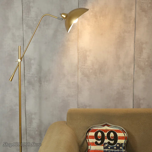 Nordic simple gold floor lamp
